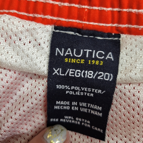 NAUTICA Boys XL 18/20  Swim Trunks beach Logo - Picture 13 of 13